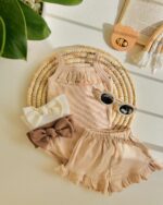 بادی رکابی و شورتک چین دار - Image 4